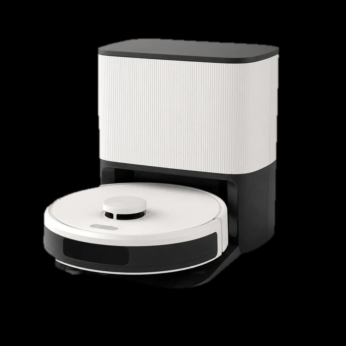 AEG AR71UW2SW vacuum and mopping robot with self-emptying dock as AI visualization