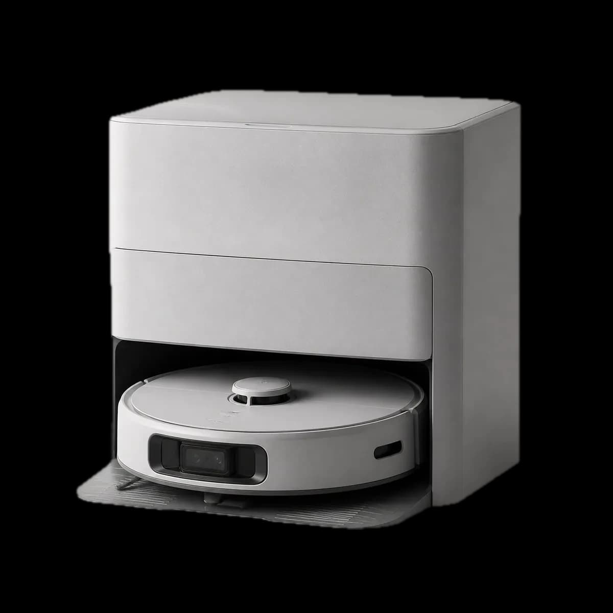 DJI ROMO P vacuum and mopping robot with all-in-one dock as AI visualization