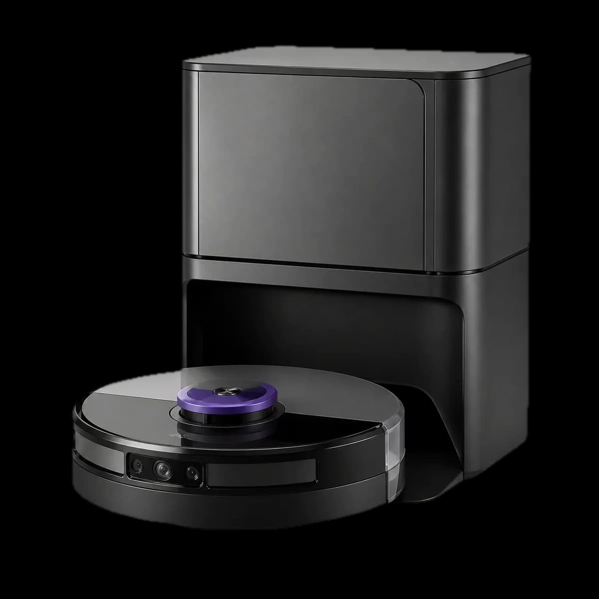 Dyson Spot+Scrub Ai vacuum and mopping robot with all-in-one dock as AI visualization