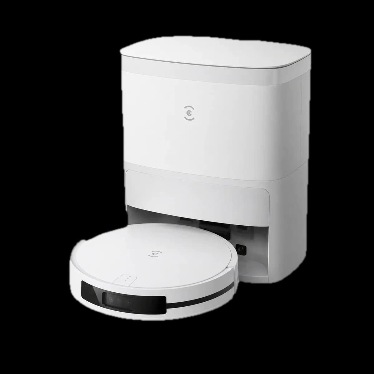 ECOVACS DEEBOT mini vacuum and mopping robot with all-in-one dock as AI visualization