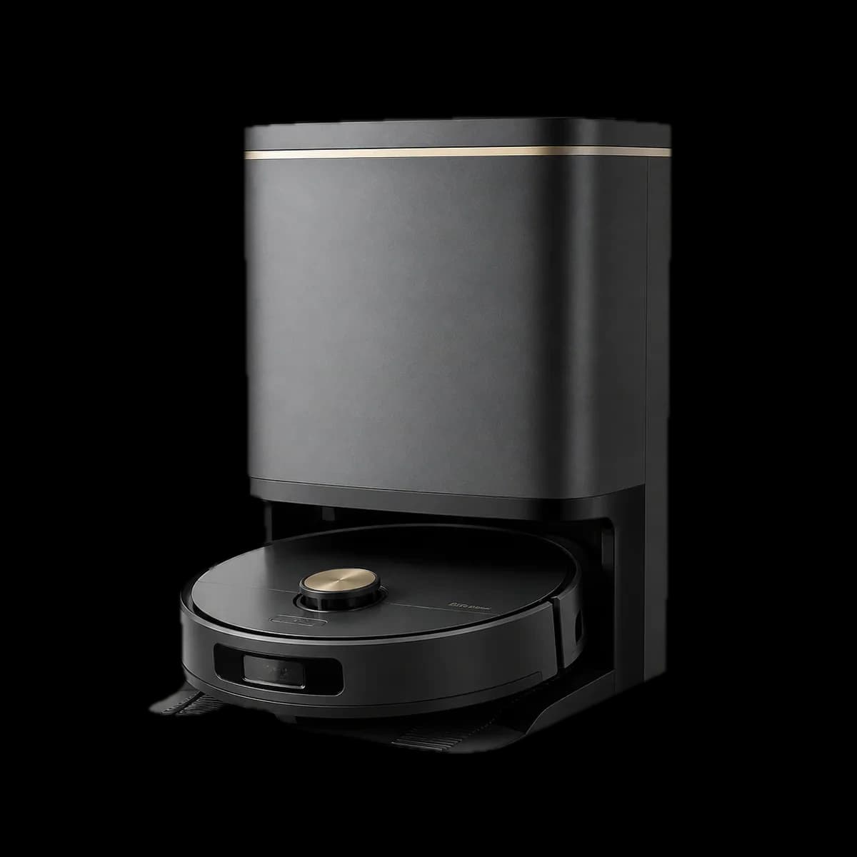 EUREKA E20 Evo Plus vacuum and mopping robot with self-emptying dock as AI visualization