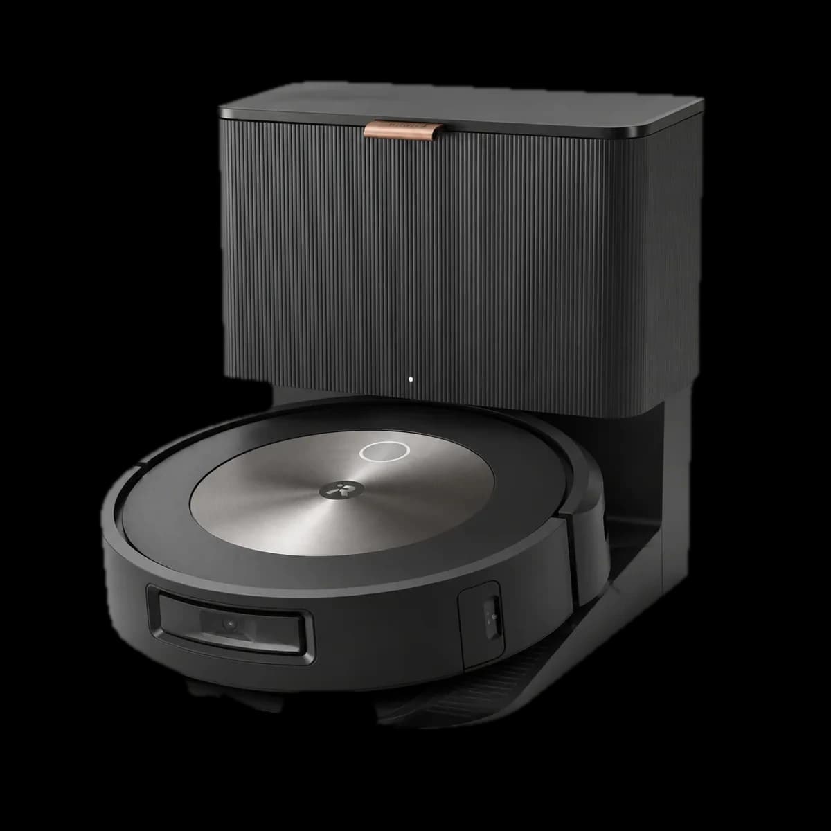iRobot Roomba Combo j9+ vacuum and mopping robot with self-emptying dock as AI visualization