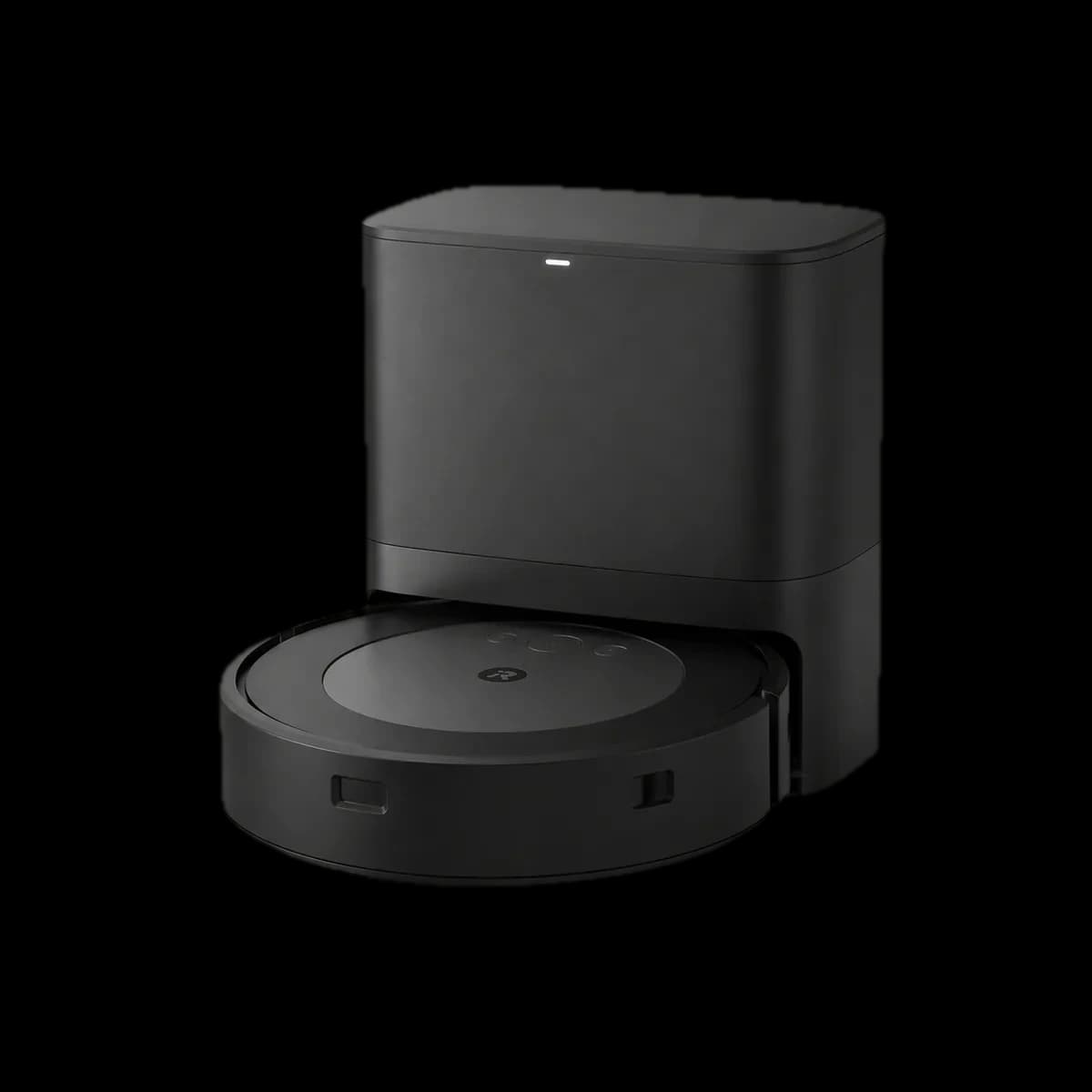 iRobot Roomba Mini vacuum & mopping robot + AutoEmpty vacuum and mopping robot with self-emptying dock as AI visualization