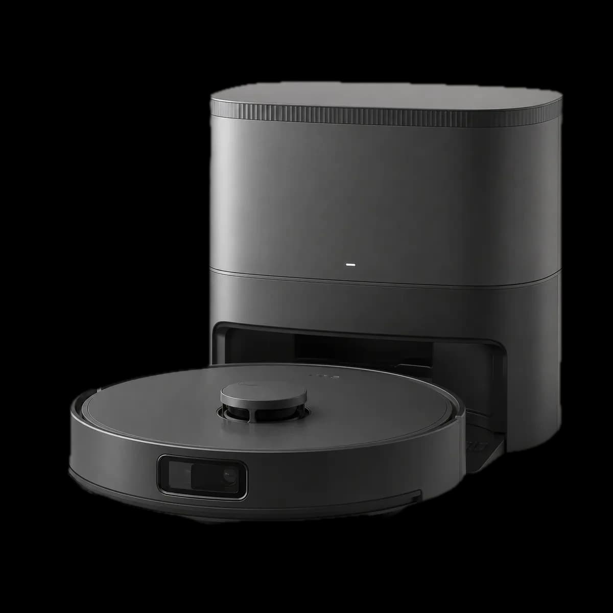 Lefant M2 Pro vacuum and mopping robot with self-emptying dock as AI visualization