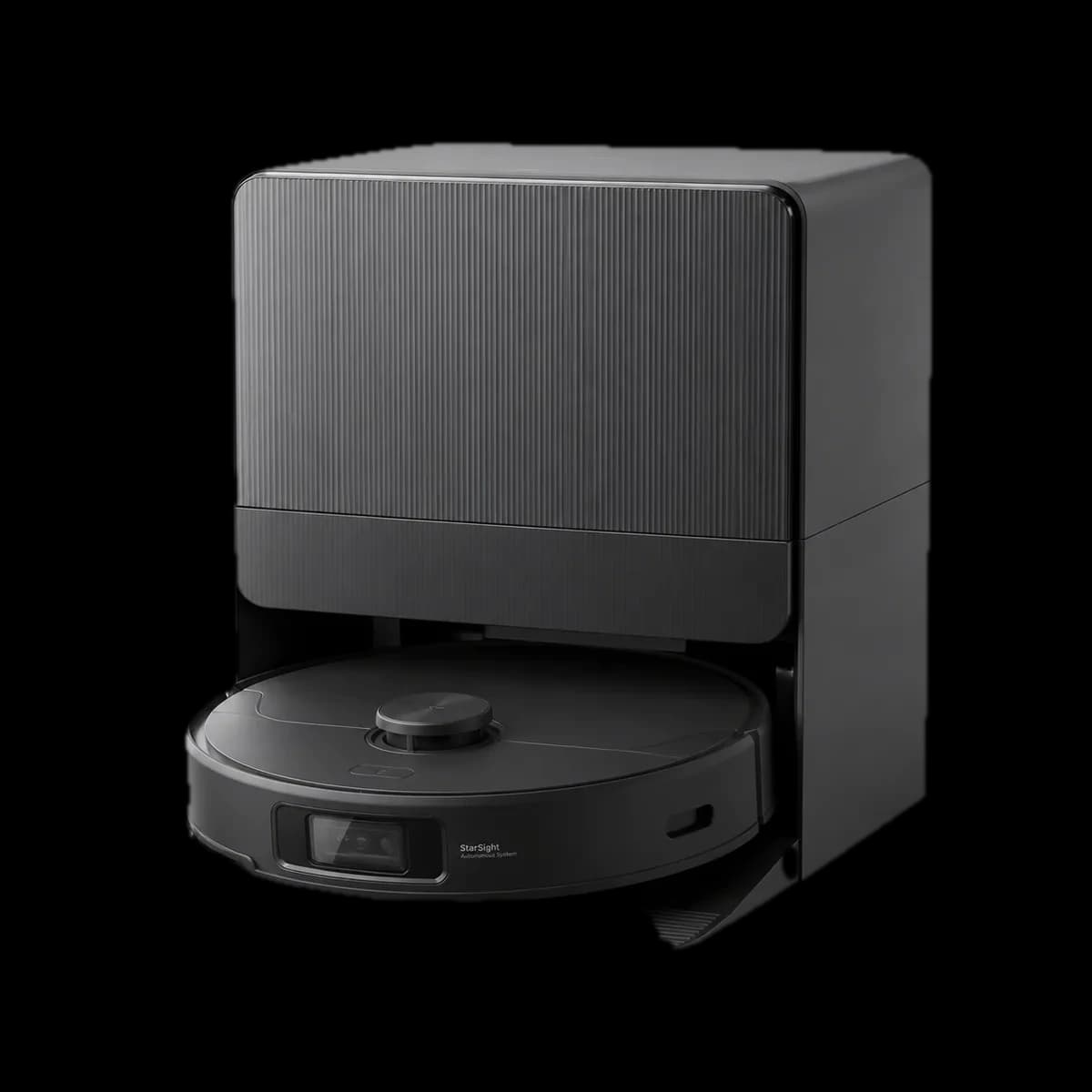 Roborock Saros 20 robot vacuum with all-in-one dock as AI visualization