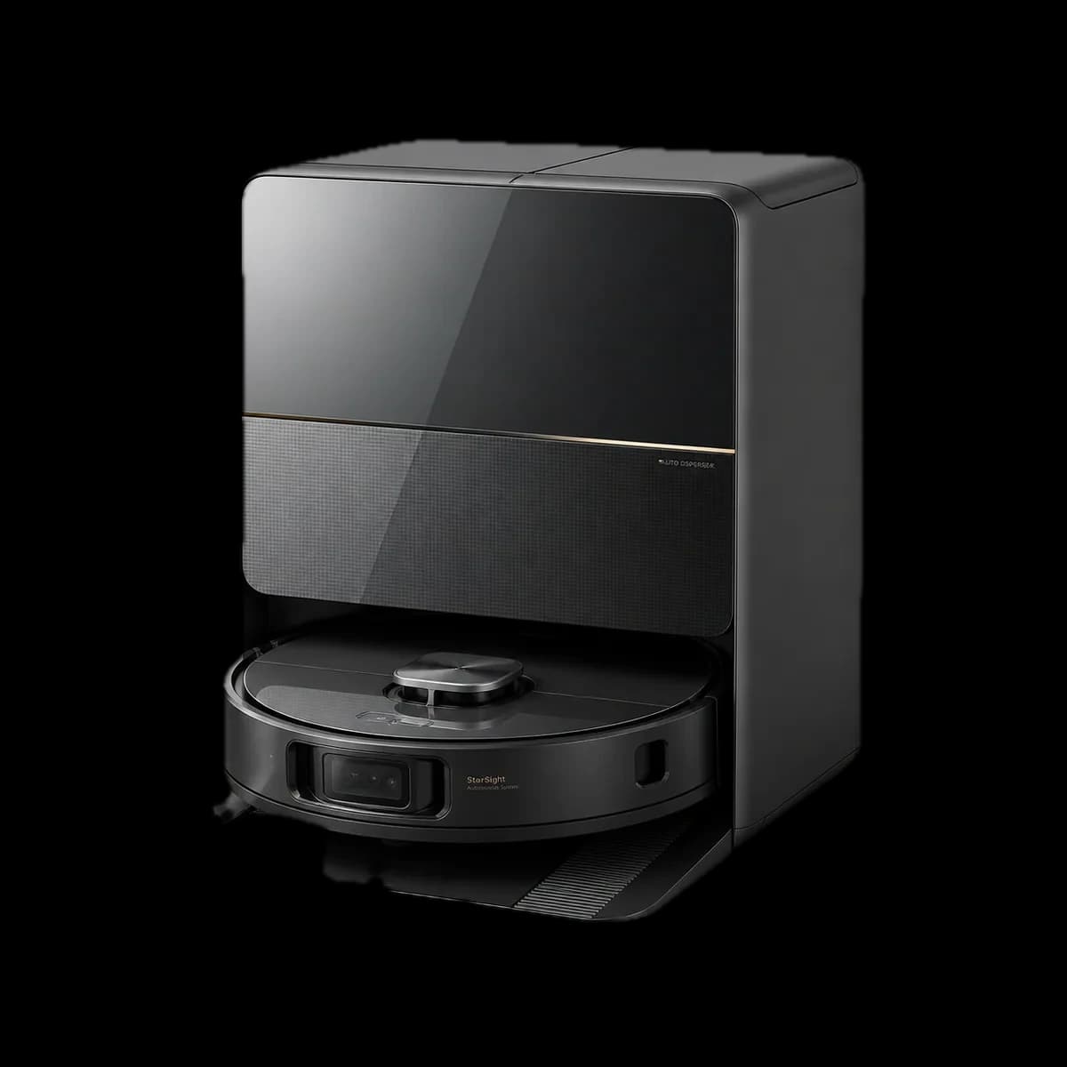 Roborock Saros Z70 vacuum and mopping robot with all-in-one dock as AI visualization